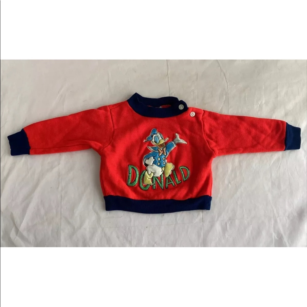 Vtg 60s 70s Disney Shirtees Donald Duck Pullover Size 2